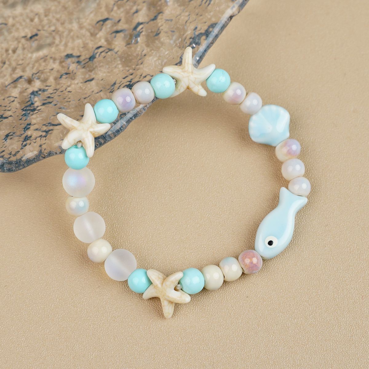 Jingdezhen pulsera de cerámica de verano mujer alta sensación galletas serie de gatos nicho diseño universal pulsera alta sensación