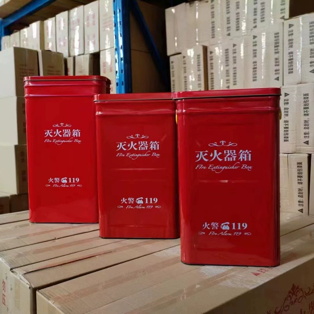 Сухой порошок пожарный ящик новый корпус утолщенный ящик 3kg4kg Два упакованы без углов пожаротушения 1
