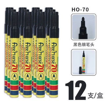 60 free shipping 70 single heads must not rub the black red and blue label marker pen oil pens, the pen, big pen, thick head