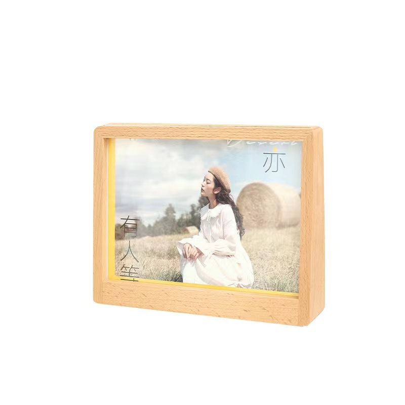 Marco de fotos de madera directo de fábrica escritorio decoración creativa sala de estar dormitorio decoración de la oficina marco de fotos de haya