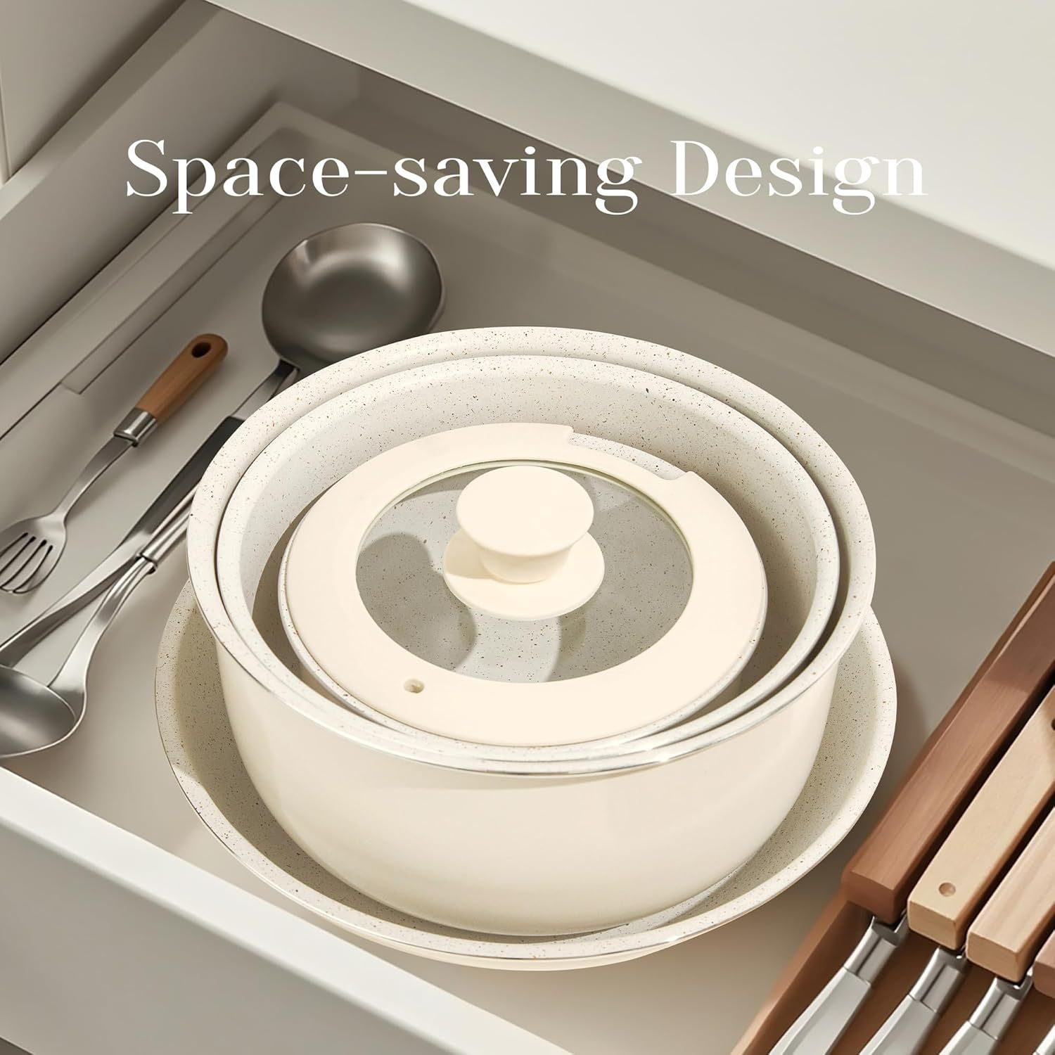 Juego de utensilios de cocina de piedra médica de venta caliente de Amazon transfronterizo, utensilios de cocina, juego de utensilios de cocina domésticos antiadherentes al por mayor