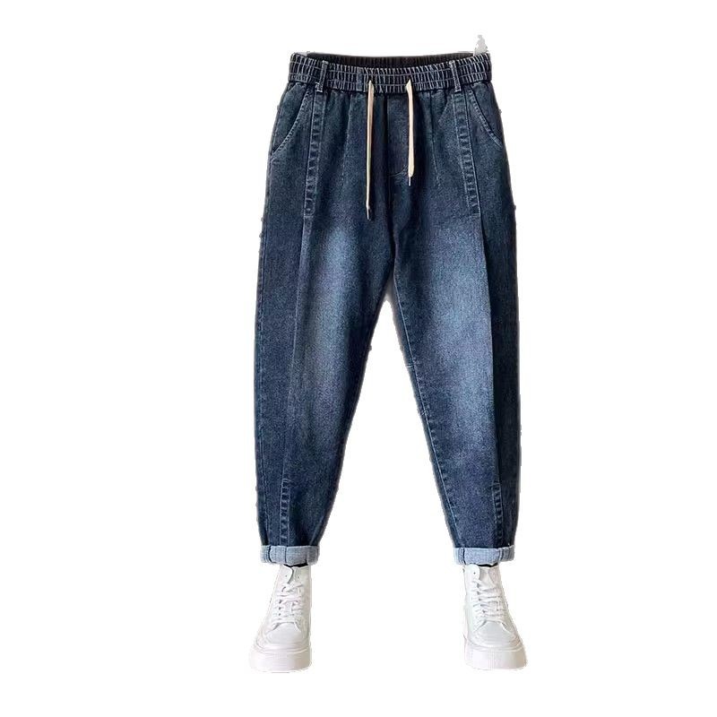 Pants Men's Jeans 2025 New Spring and Autumn Spring and Autumn Loose Loose Small Feet Solid Color Trendy Brand All-match Casual Pants