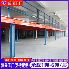 ロフト棚カスタム構築鋼構造工場建物 2 階建て重量物倉庫棚組み立て取り外し可能なロフト プラットフォーム