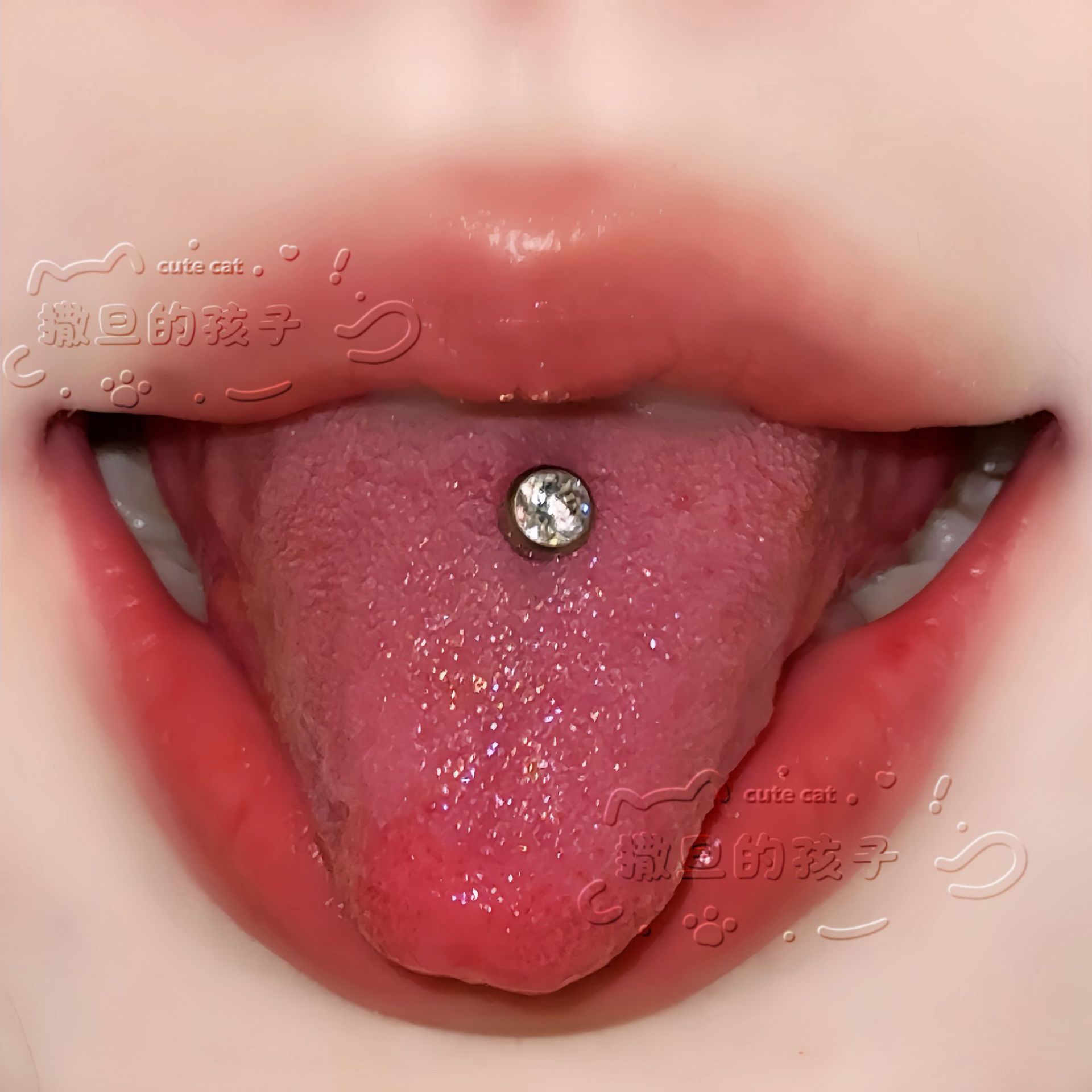 Satan's Child F136 Titanium Alloy Tongue Piercing – Natural Feel, Comfortable for Drinking, Extremely Shiny detail image 11
