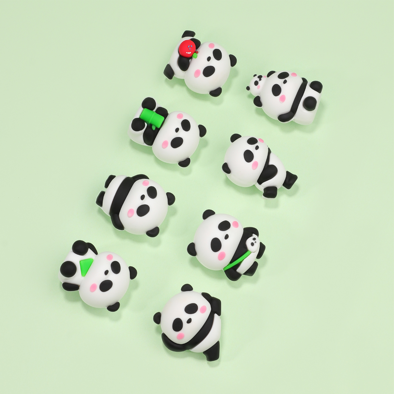 KUKI Keqi Home Adornos Borrador Panda Cute Cute Cartoon para estudiantes de escuela primaria Regalo no caspa, limpio y no tóxico