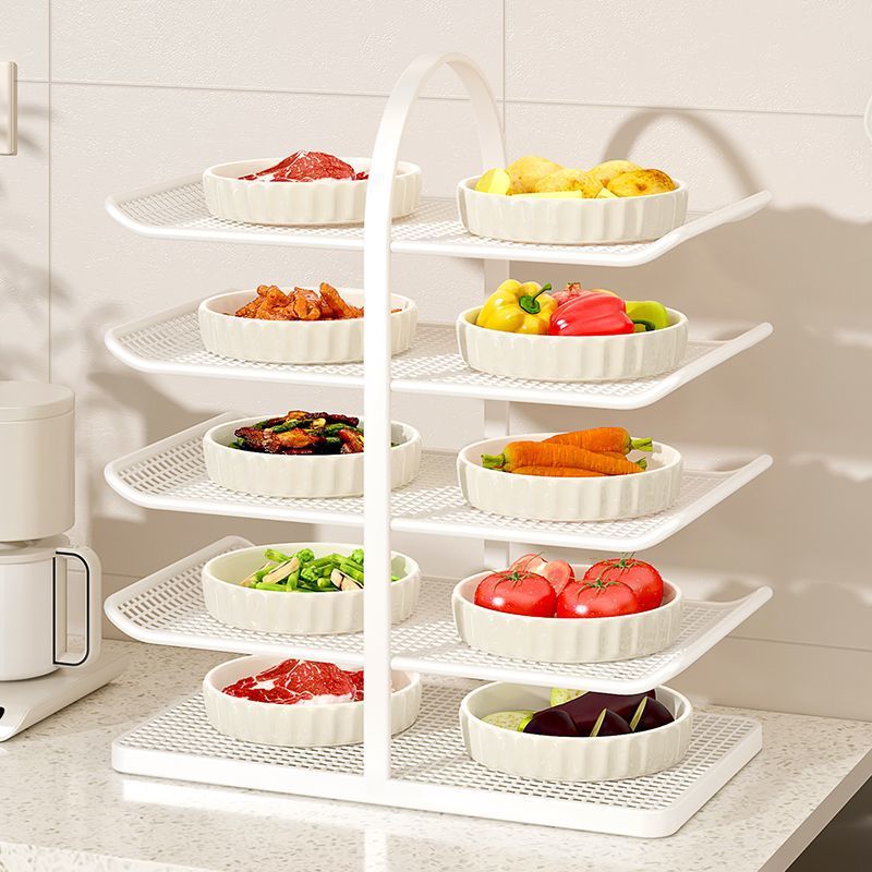 Kitchen Storage Rack, Floor-Standing Multi-Layer Pot Storage Rack, Fruit and Vegetable Cabinet Storage Shelf, Microwave Oven Box