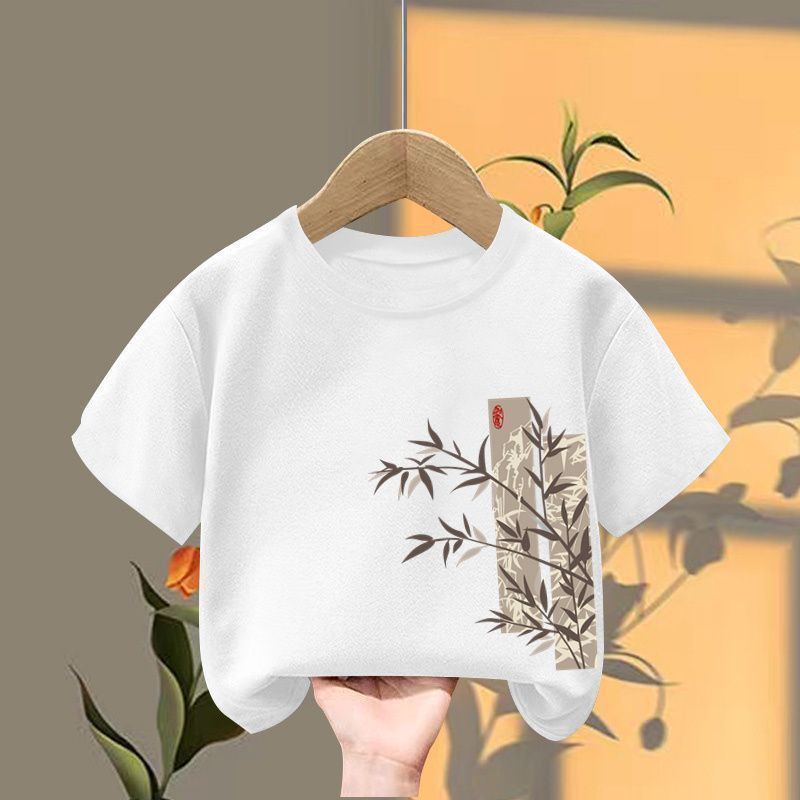 티셔츠(흰색) 좌측하단 대나무