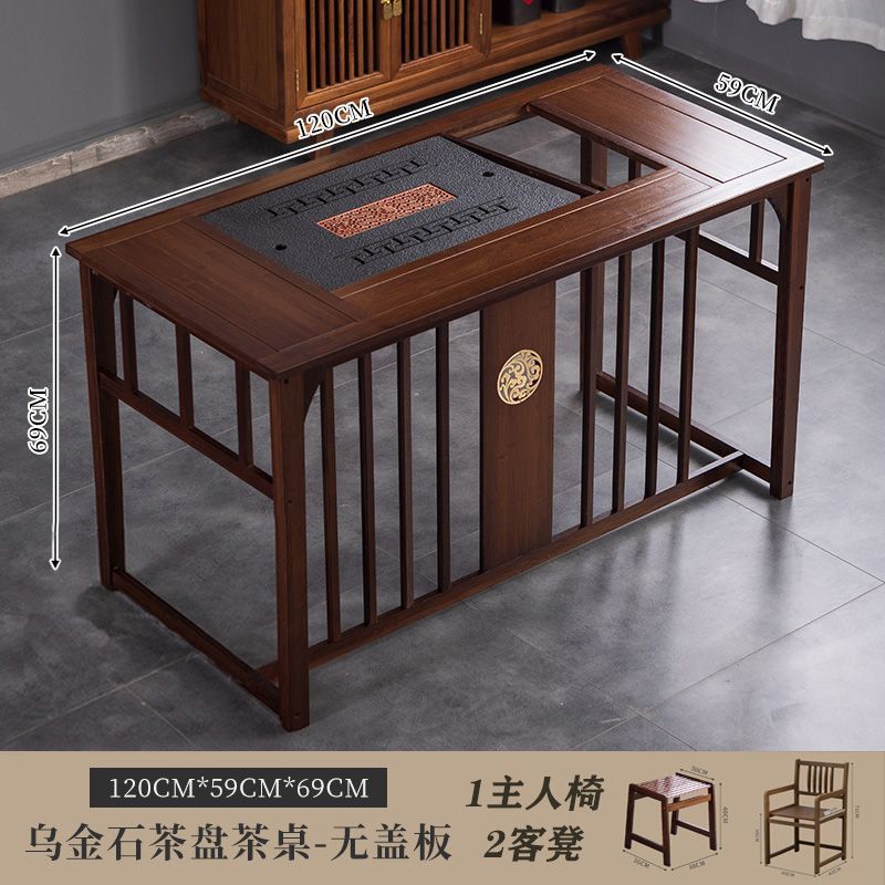 Mesa de té de oficina de balcón pequeña mesa y silla doméstica combinación de hervidor de agua en un conjunto completo de madera maciza nuevo estilo chino batería húmeda