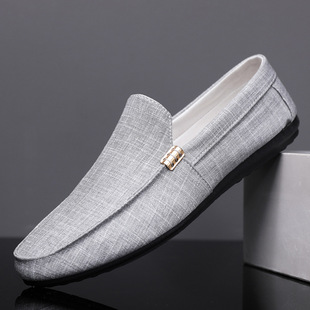 2025 Cross-Border Large Size Slip-On Fashion Business Beanie Shoes Old Beijing Cloth Shoes Men's Casual Shoes Breathable Soft Sole
