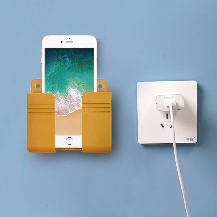 壁掛け携帯電話充電ボックスホルダー粘着リモコンベースパンチフリー壁収納ラックベース卸売|undefined
