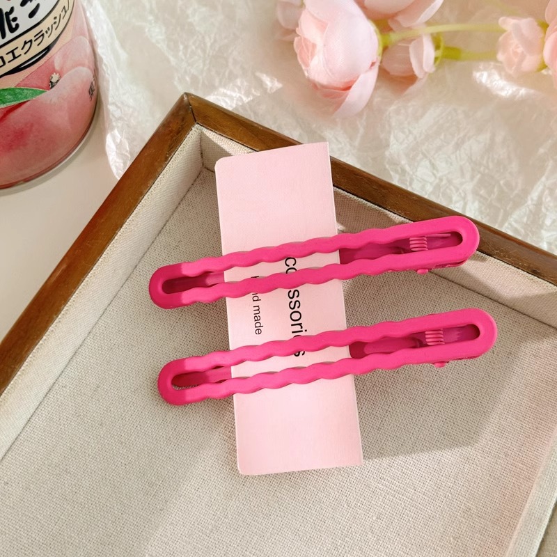 Simple ondas en una palabra clip de cabello frente lateral clip de cepa detrás de la cabeza cabello rotos bb clip de cabello