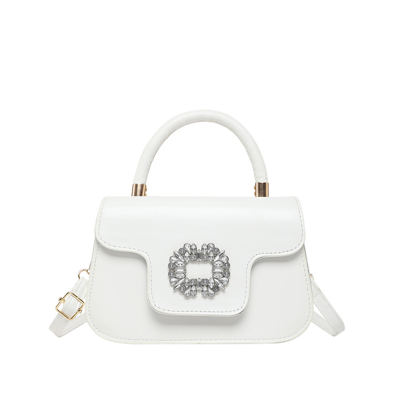 Bolso de hombro de moda con diamantes bolso cuadrado primavera y verano 2025 nuevo bolso de color caramelo bolso de tela extranjero