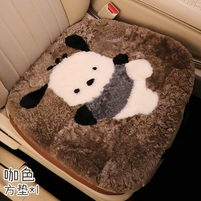 Unisex Cute Cartoon Bear – Wool pad - universal-xy-pure-wool-handkerchief-coffee-color-1-small-square-mat