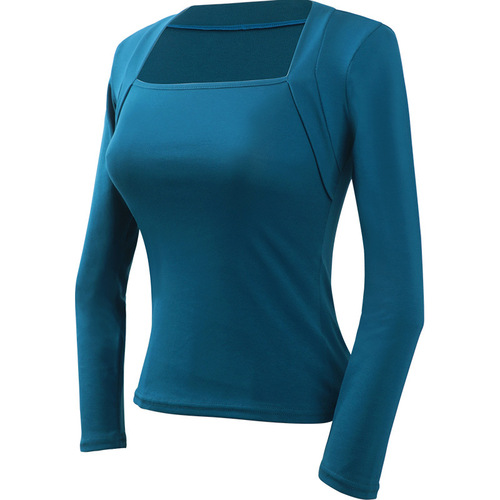 Dance practice clothes for women spring long-sleeved modern ballet teacher body clothing fake two-piece body tops wholesale