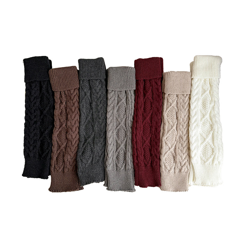 Scaldamuscoli Scaldamuscoli a rombi – Calzini retrò con bordo ritorto in bordeaux/kaki/nero (taglia unica, misto cotone per l'inverno)_voghion.com