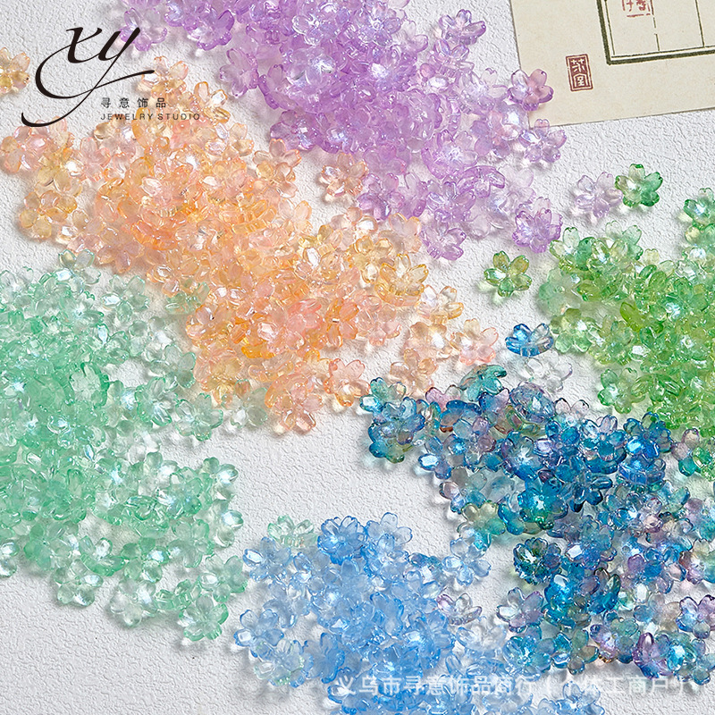 ブレスレット人気の釉薬花 10 ミリメートル 5 花びら桜手作り古代スタイルのヘアピン韓服 diy ジュエリーアクセサリー|undefined
