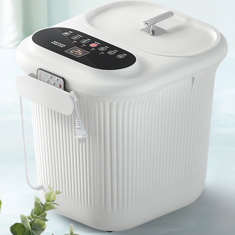 110V Us Standard Fully Automatic Foot Bath Heated Constant Temperature Foot Bath Bucket Electric Foot Massage Foot Soaking Bucket Foot Washing Basin