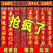 2025新款蛇年春节烫金对联门帖特价过年春联大门新年农村家用年画
