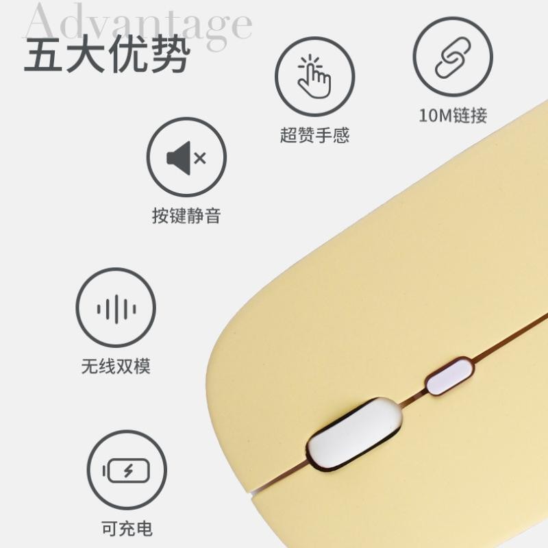 El mouse Bluetooth es adecuado para Apple, Huawei, teléfono móvil, tableta, portátil, portátil, portátil silencioso, ipad inalámbrico