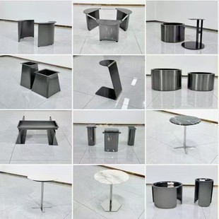 Marble Dining Table Leg Bracket Light Luxury Tea Table Round Long Table Foot Base Merchant Stainless Steel Dining Table Leg Bracket