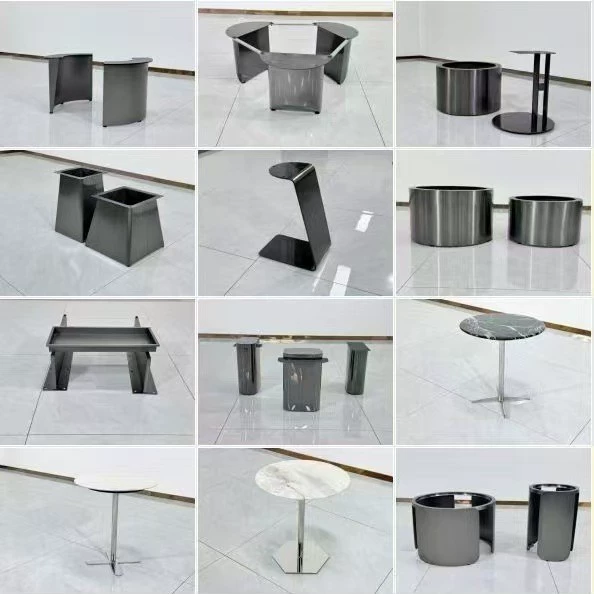 Кронштейн для ножек обеденного стола из мрамора, легкий роскошный чайный столик, круглая длинная основа для ног стола, кронштейн для ножек обеденного стола из нержавеющей стали