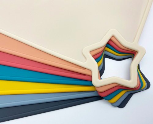 Nordic ins style solid color silicone placemat children's food grade silicone placemat non-slip high temperature resistant heat insulation mat