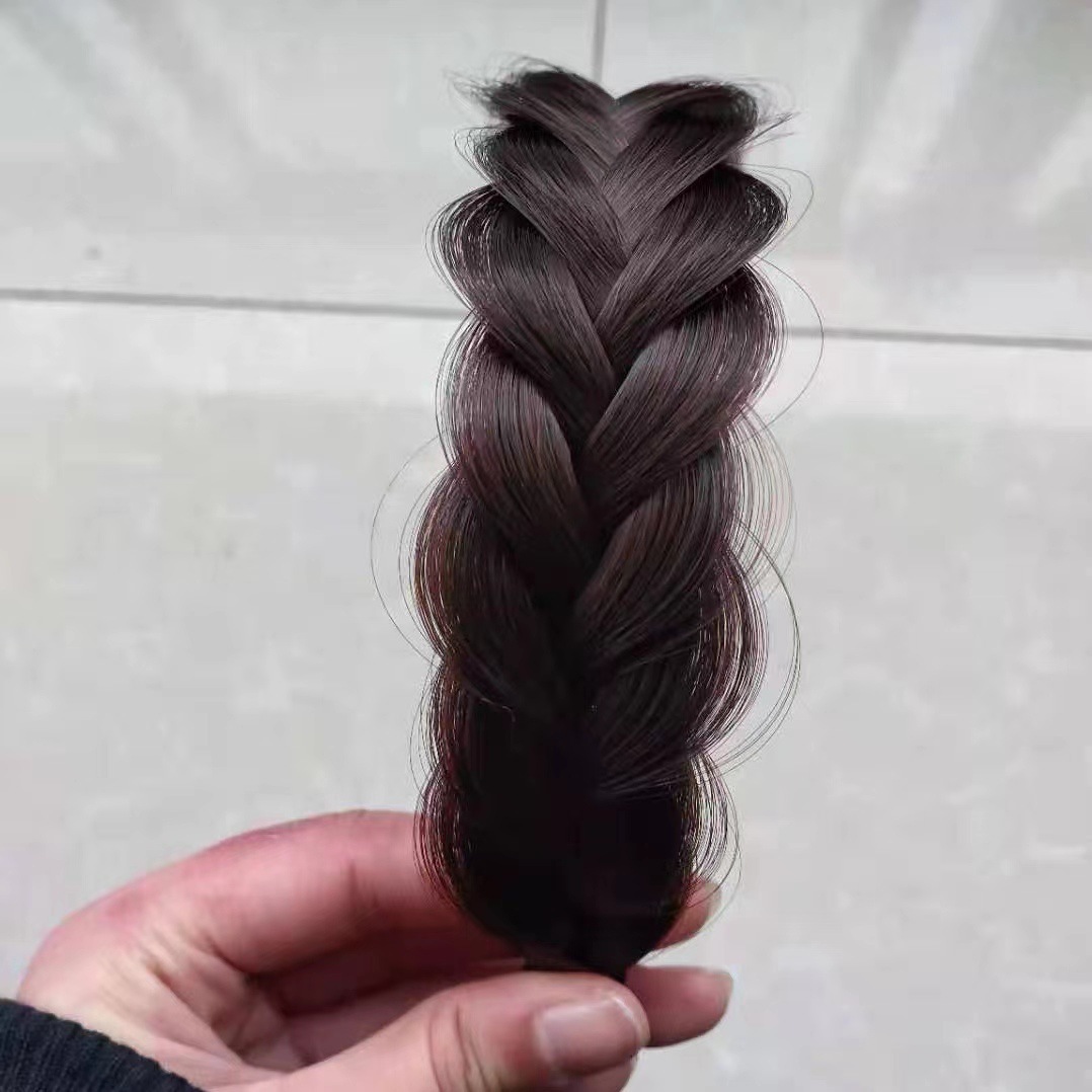 피시본 브레이드 헤어밴드 [다크브라운]