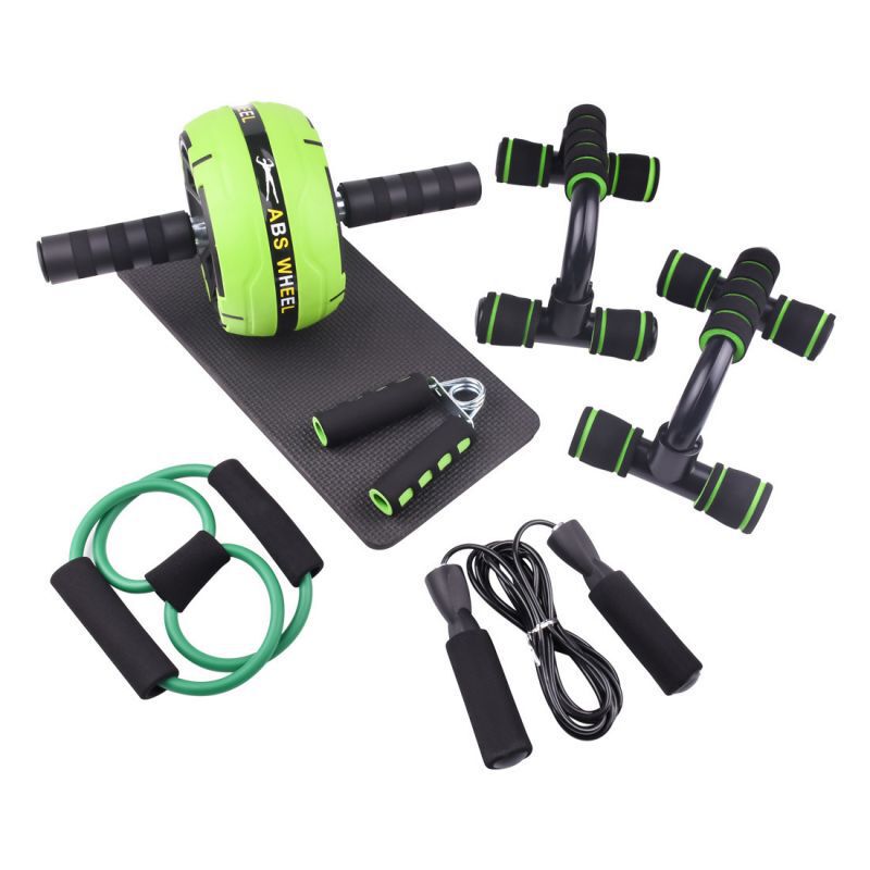 Cross-Border Silent Abdominal Wheel Family Combination Fitness Seven-Piece Set Men's Abdominal Muscle Arm Muscle Comprehensive Training Set Cross-Border Silent Abdominal Wheel Family Combination Fitness Seven-Piece Set Men's Abdominal Muscle Arm Muscle Comprehensive Training Set