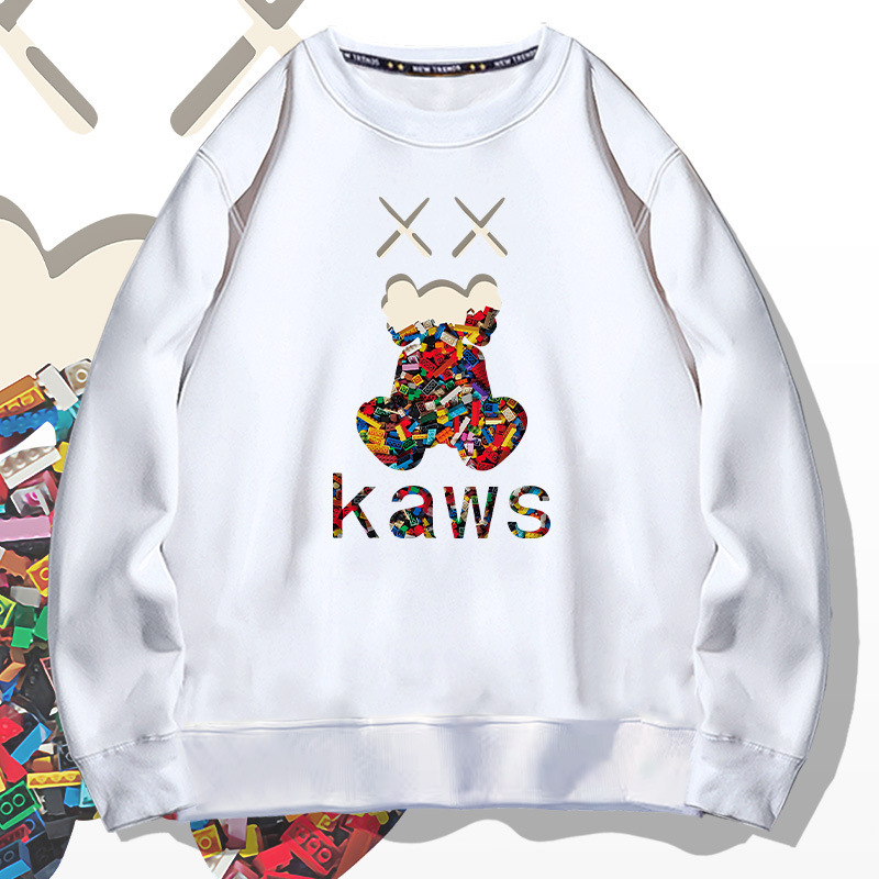 Japanese cartoon round neck pullover sweater men's and women's spring and autumn clothing youth fashion brand loose drop shoulder long sleeve coat clothes