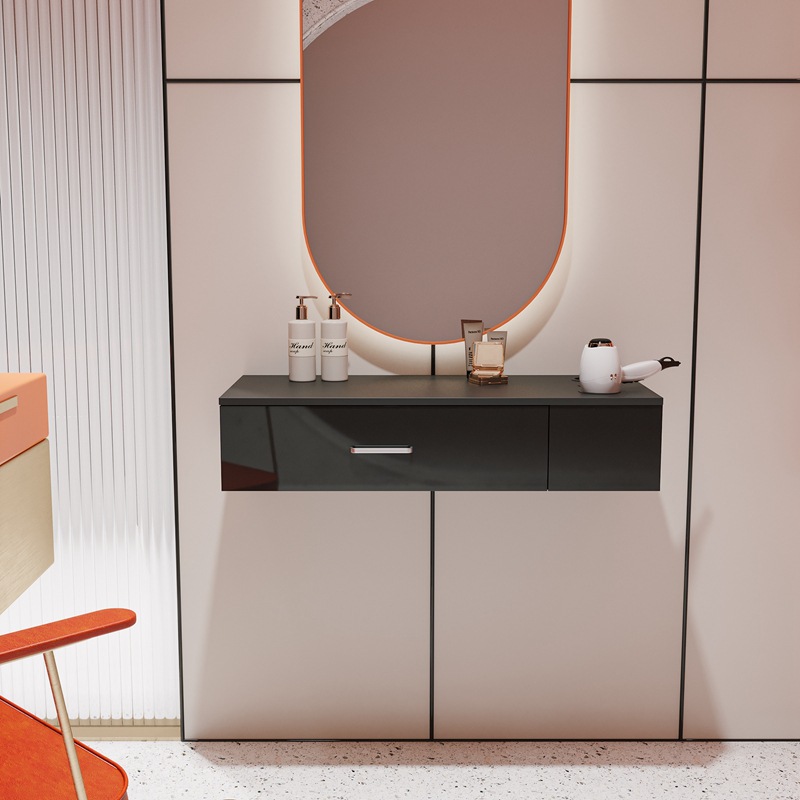 Mesa de peluquería nórdica de pared dormitorio simple mini tocador peluquería mesa de peluquería de pared