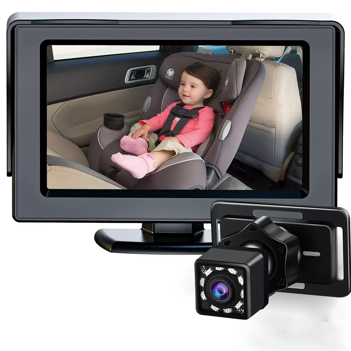亚马逊热卖4.3寸车载车内婴儿监控显示器配套for car baby mirror