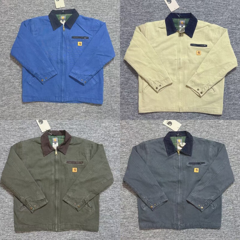 European and American High Street Carhart Detroit Washed Vintage Fashion Loose Casual Laps Jacket Coat for Men and Women