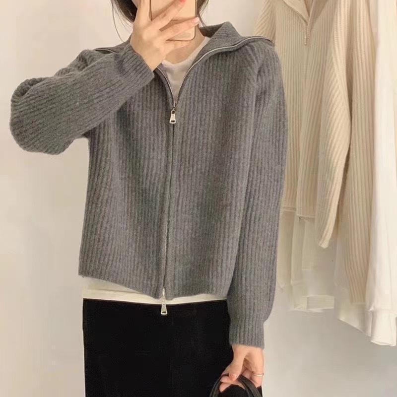 慵懒风开衫女针织上衣百搭秋冬小个子短款宽松外穿毛衣外套ins潮|undefined
