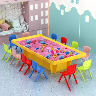 Space Sand with Table, Amusement Park Equipment, Children's Toy Table, Sand Table, Handmade Table, Multi-Functional Large-Size Building Block Table