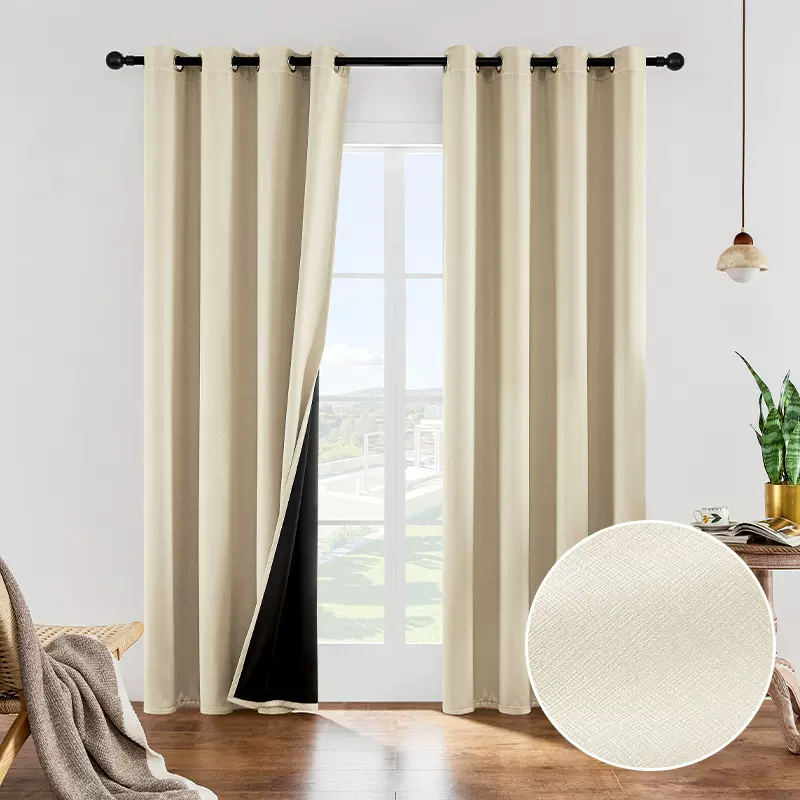 代发成品亚马逊跨境全遮光布拉格窗帘打孔卧室客厅外贸curtains