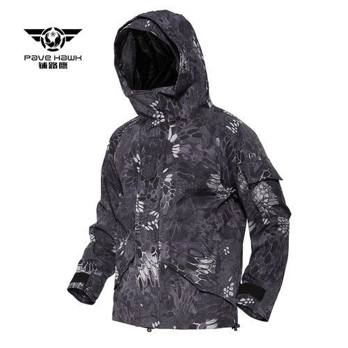 Road Eagle G8 Tactical Windbreaker with Glued Softshell, Tactical Camouflage Military Combat Jacket, Cotton Outerwear PLY-1