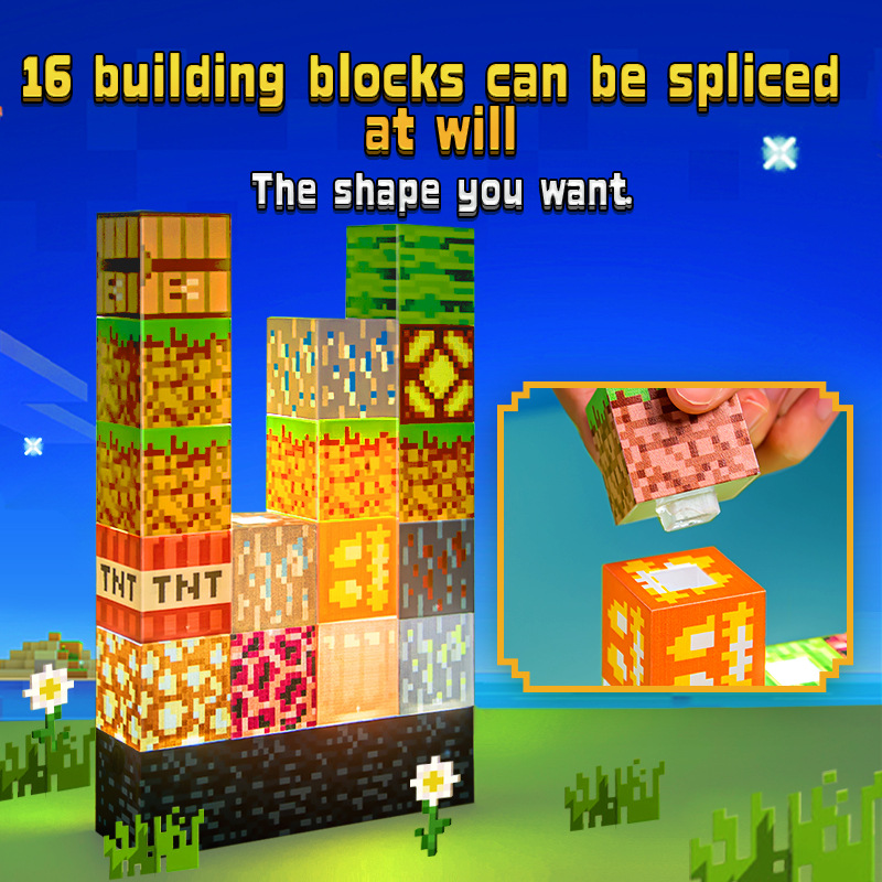 Nuevos productos transfronterizos de construcción de luces nocturnas luces de atmósfera decoraciones de escritorio DIY cuadrado bloques novedad empalme lámpara de escritorio USB