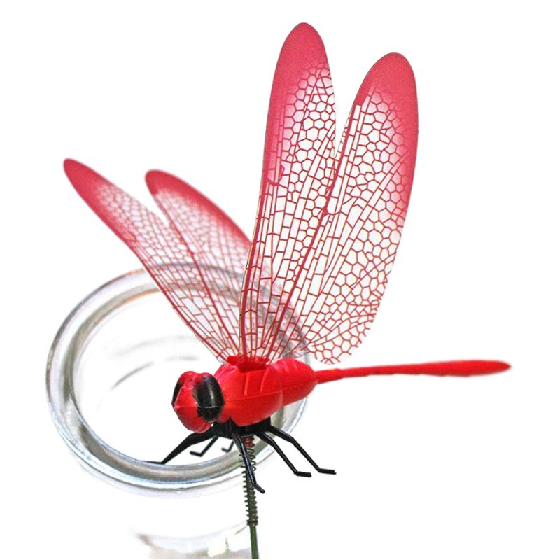 14 см Моделирование стрекозы 3D украшение дома творческие ремесла наклейки ваза Садоводство украшения трансграничная горячая распродажа