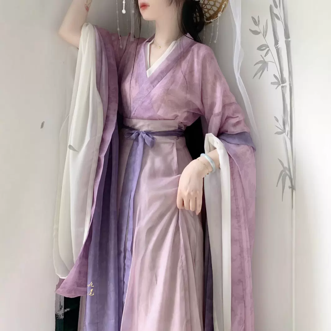 原创魏晋风 烟雨 汉服女广袖南北朝大袖儒八破裙中国风春季