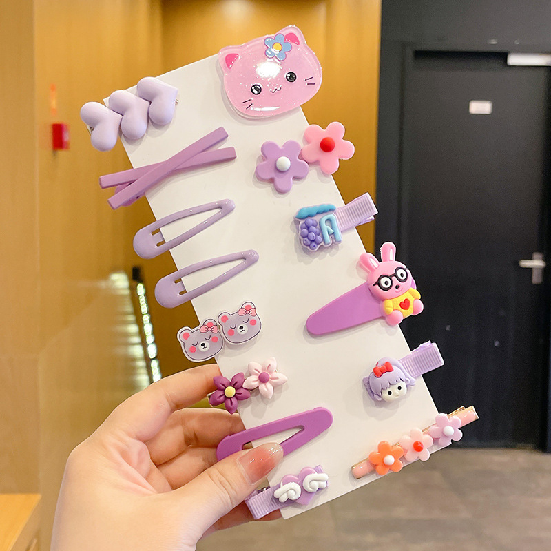 Horquilla de felpa de otoño e invierno clip de flequillo lateral para niños lindo color café horquilla de cabello roto tocado clip de pelo al por mayor