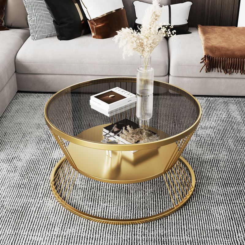 Red famosa moderna italiana Changhong tabla de té de vidrio temperado pequeña sala de estar redonda mini mesas domésticas minimalistas