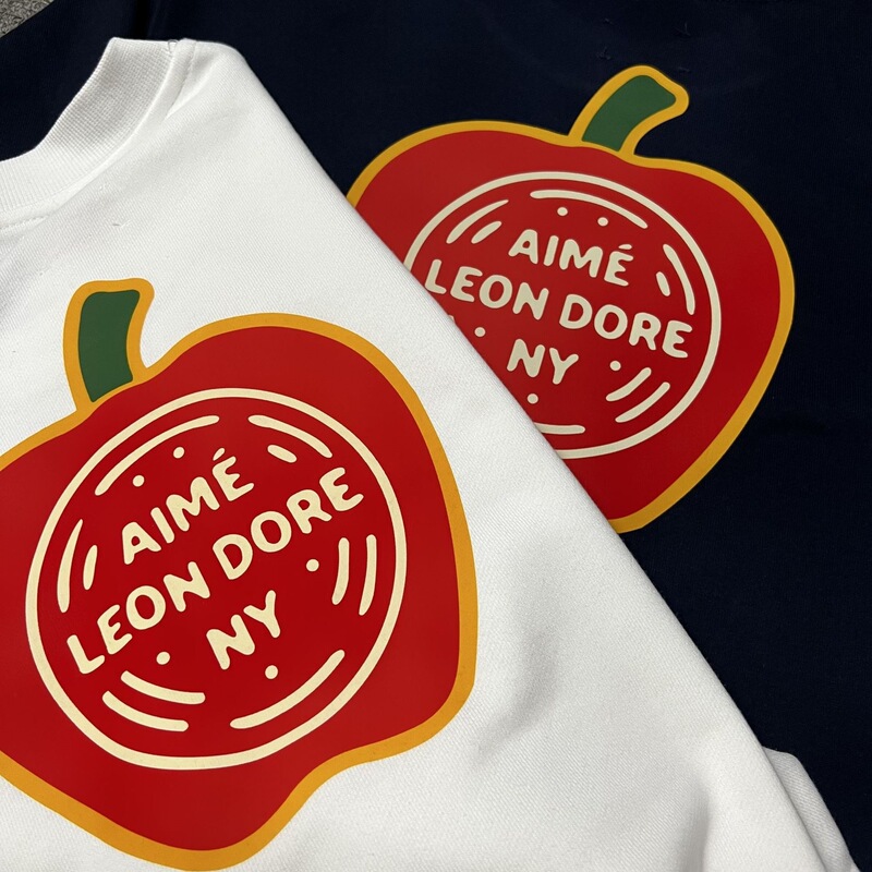 Cross-Border Foreign Trade Trendy Brand Aime Leon Dore New York Queens Landmark Building Round-Neck Simple Letter Sweatshirt