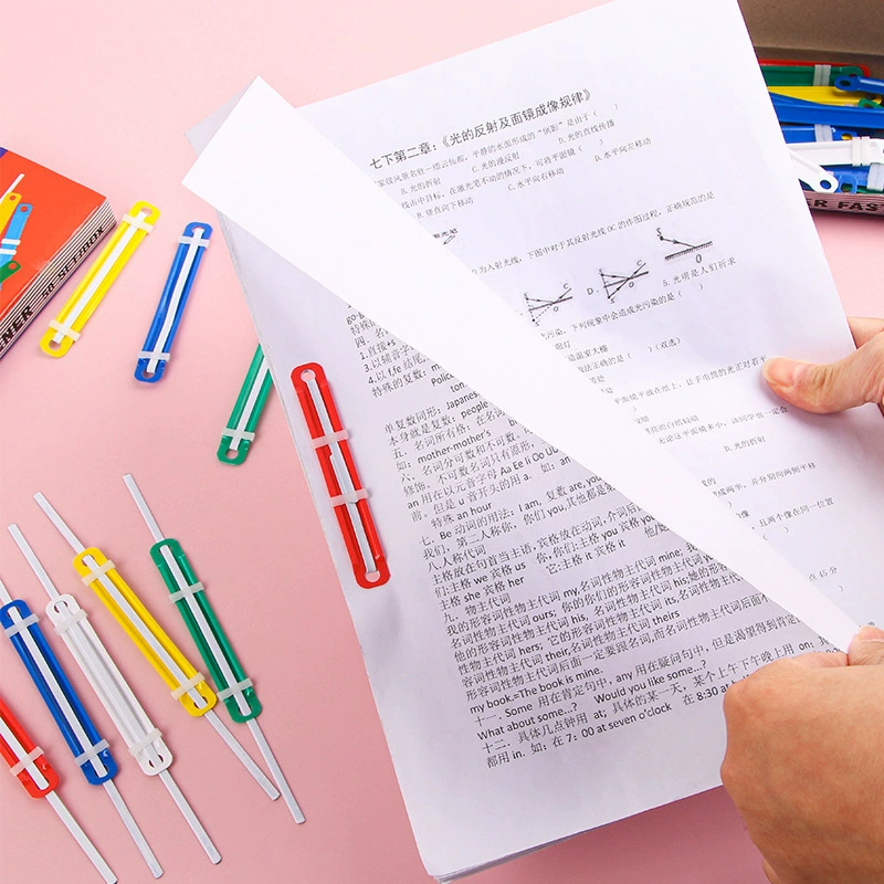 Двойная полоска для переплет документов Двойная полоска для переплет с двумя отверстиями Двойная пряжка для переплет a4 Пластиковый зажим для переплет перфоратора