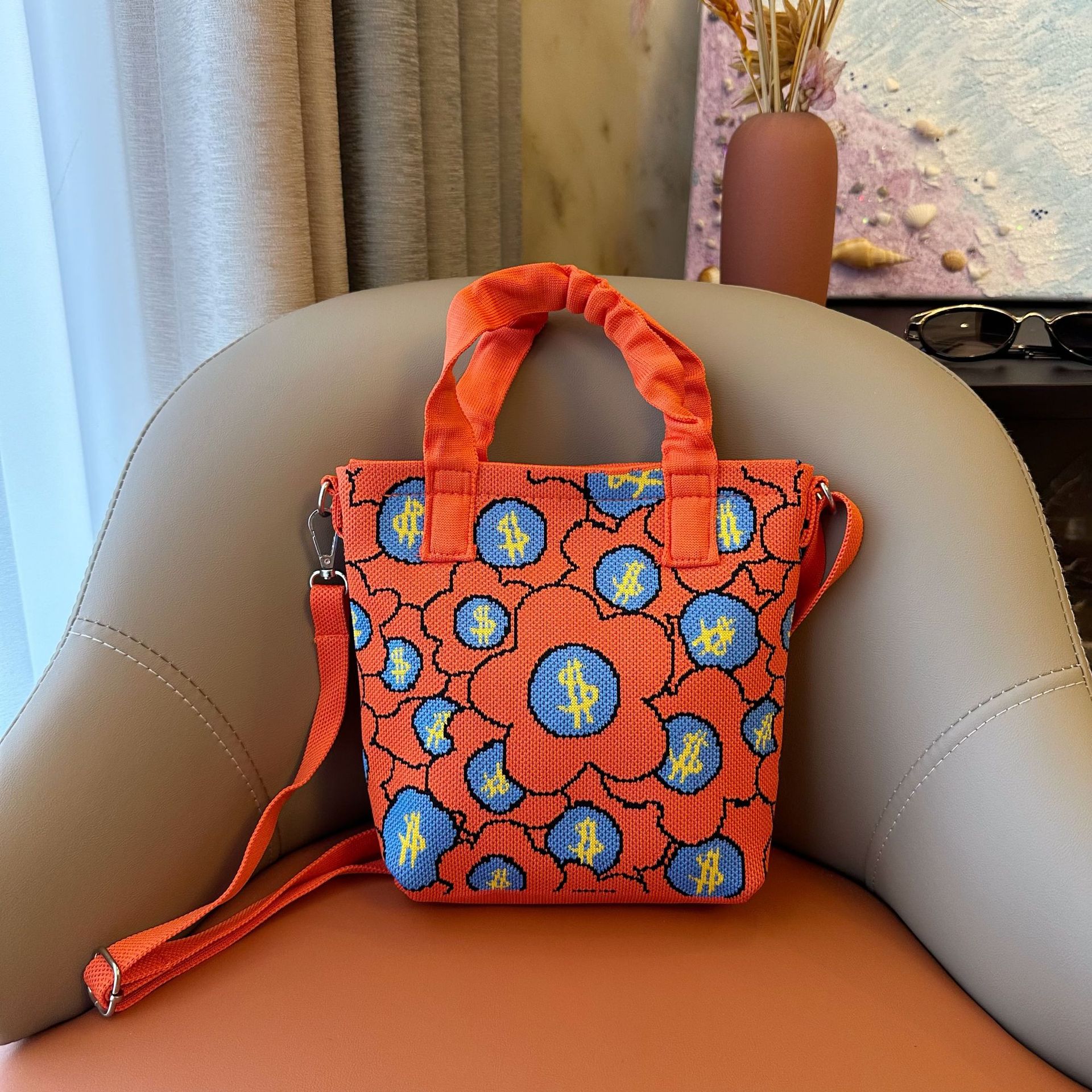 Nueva serie coreana lindos bolsos de mano de bolsos de pequeño diseño universal bolsos de punto de gran capacidad bolsos de hombro image 10