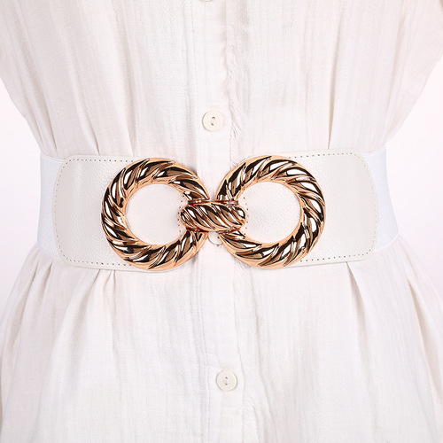 Matching Dresses for Fashionable Women, Wide Waistband with Elastic Band, Loose-Fitting Belt for Casual Women, Wide Waist Decorative Belt, Wholesale