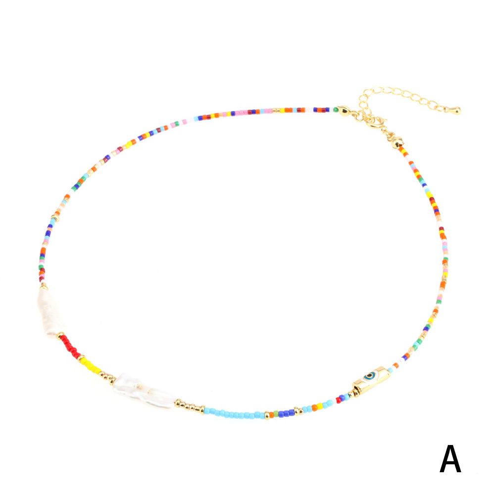 Fashion Multicolor Copper Enamel Necklace 1 Piece