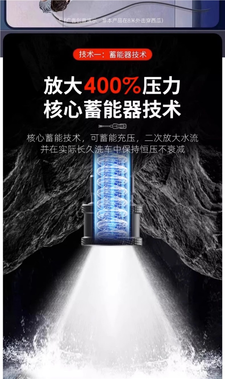 High-Pressure Car Wash Water Gun Wireless Charging Lithium Battery Household Powerful Supercharged Electric Water Gun Car Wash Artifact Copper Others