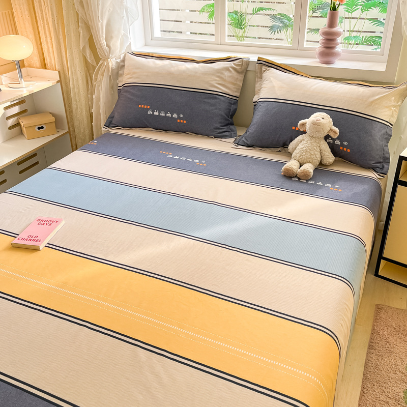 Nuevo estilo 2025 sábanas de algodón puro pieza individual 100 algodón 2025 nuevo conjunto de tres piezas para un dormitorio universal de cuatro estaciones