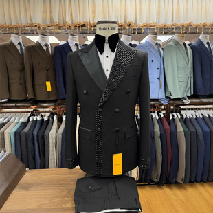 2025Man suit跨境新款男士礼服套装宴会西装结婚礼服西装2件套-阿里巴巴