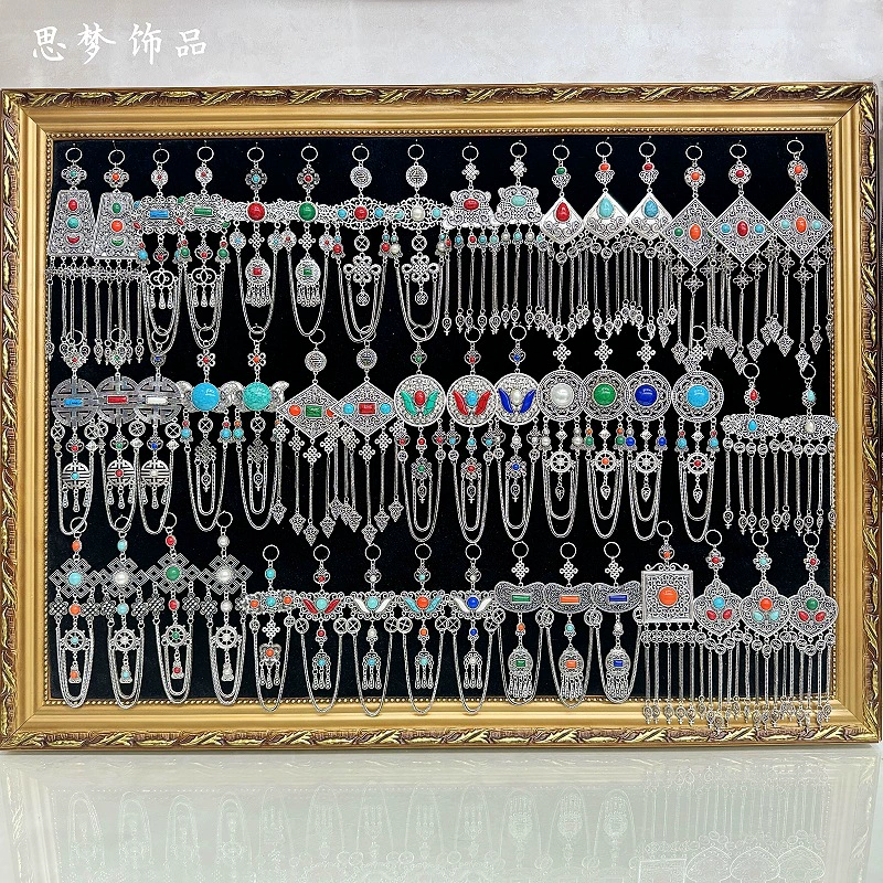 Монгольский элемент национальный стиль ручной работы на груди сплав с серебряным покрытием монгольский халат